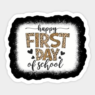 Retro  First Day of School Teacher Back to School Sticker